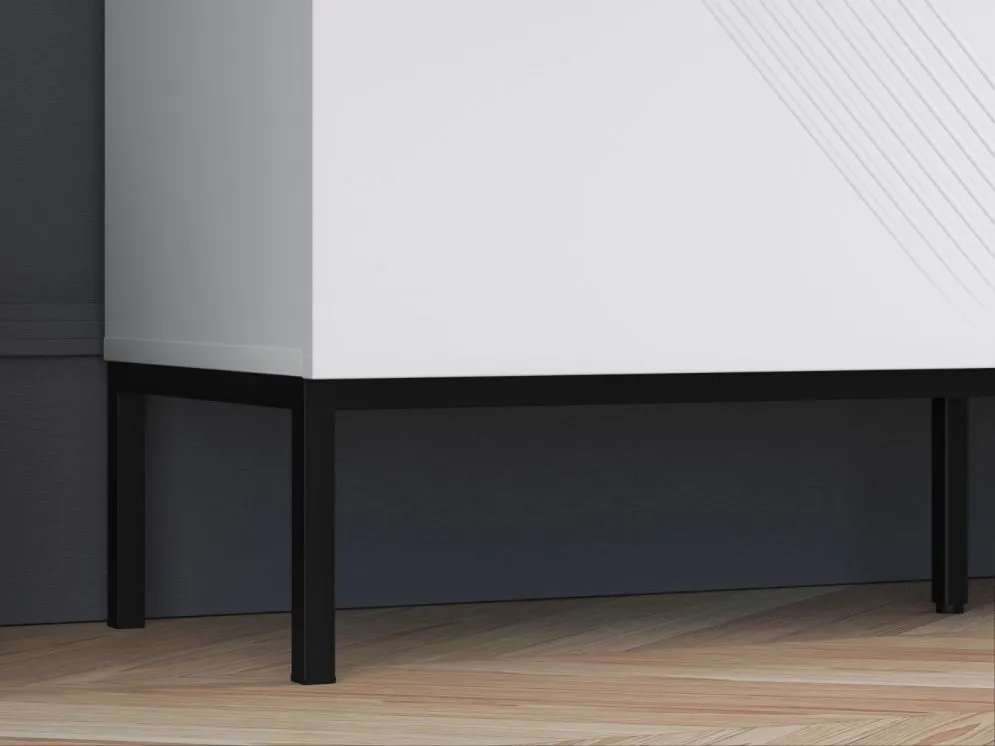 Komoda KLARA 2D biały mat z podstawą do sypialni I sklep meblowy MIRAT. styl GLAMOUR