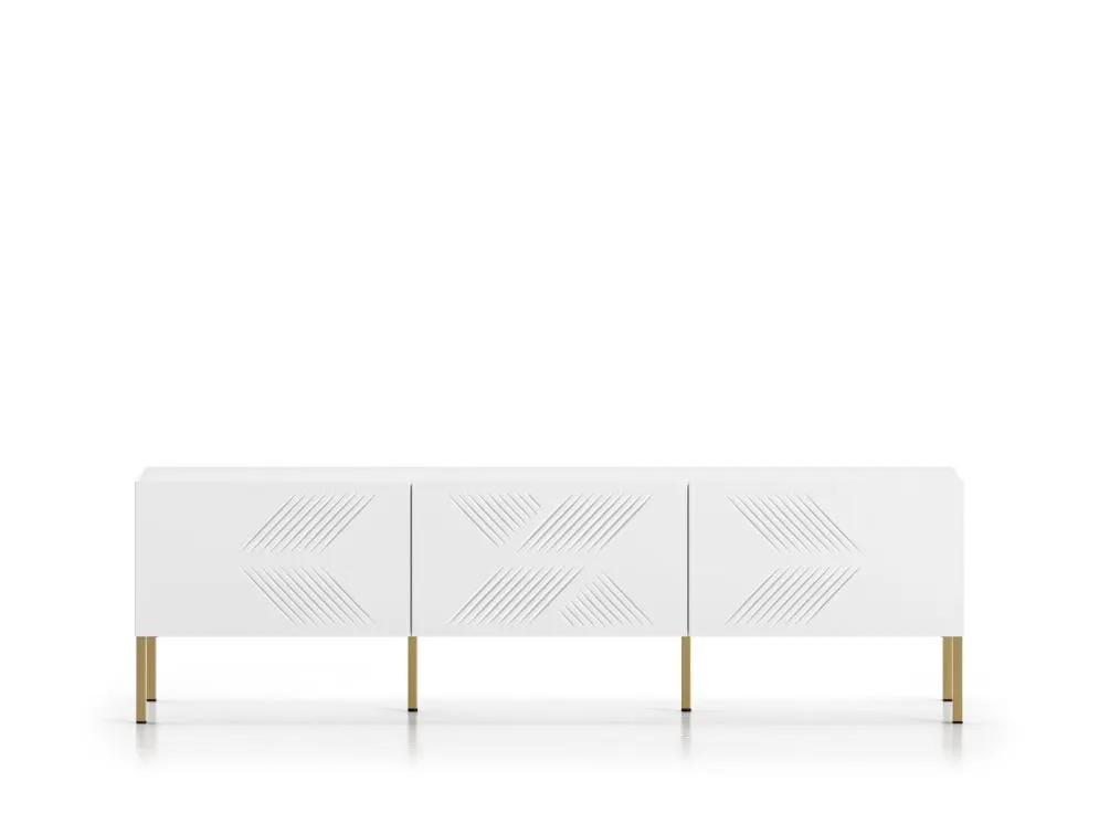 Szafka RTV KLARA biały mat nowoczesna polskiej produkcji I sklep meblowy MIRAT. styl GLAMOUR kolekcja KLARA