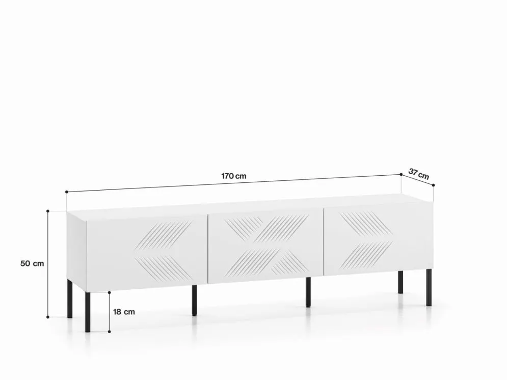 Szafka RTV KLARA biały mat nowoczesna polskiej produkcji I sklep meblowy MIRAT. styl GLAMOUR kolekcja KLARA