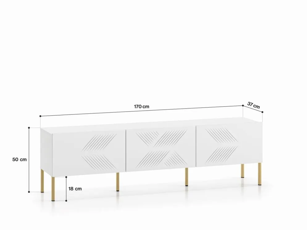 Szafka RTV KLARA biały mat nowoczesna polskiej produkcji I sklep meblowy MIRAT. styl GLAMOUR kolekcja KLARA