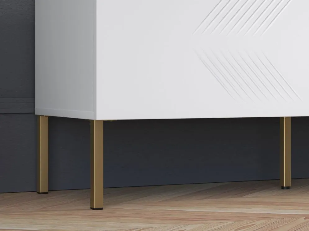 Szafka RTV KLARA biały mat nowoczesna polskiej produkcji I sklep meblowy MIRAT. styl GLAMOUR kolekcja KLARA