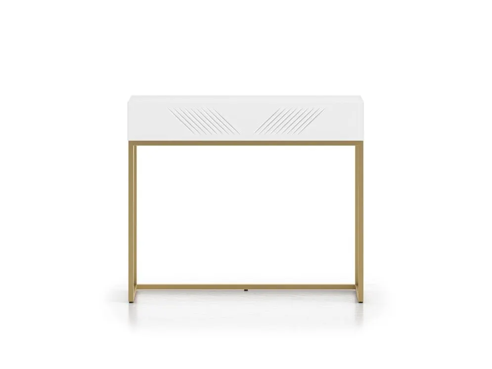 Toaletka KLARA biały mat na kosmetyki do sypialni I sklep meblowy MIRAT. styl GLAMOUR kolekcja KLARA