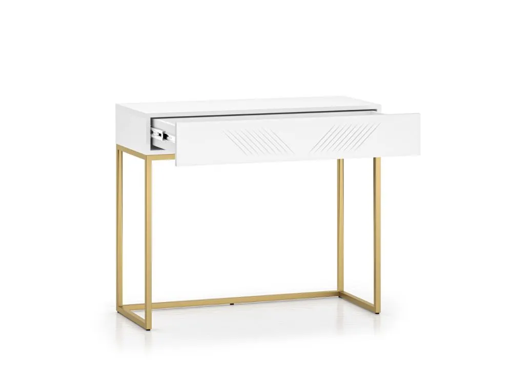 Toaletka KLARA biały mat na kosmetyki do sypialni I sklep meblowy MIRAT. styl GLAMOUR kolekcja KLARA