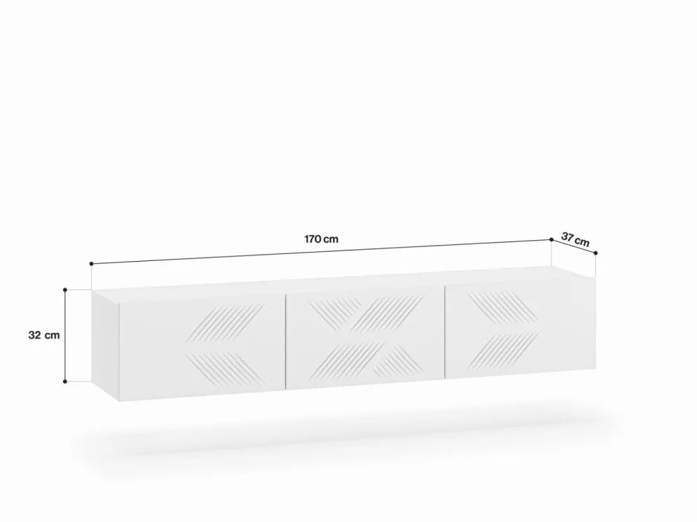 Szafka wisząca RTV KLARA biały mat do salonu I sklep meblowy MIRAT. styl GLAMOUR kolekcja KLARA
