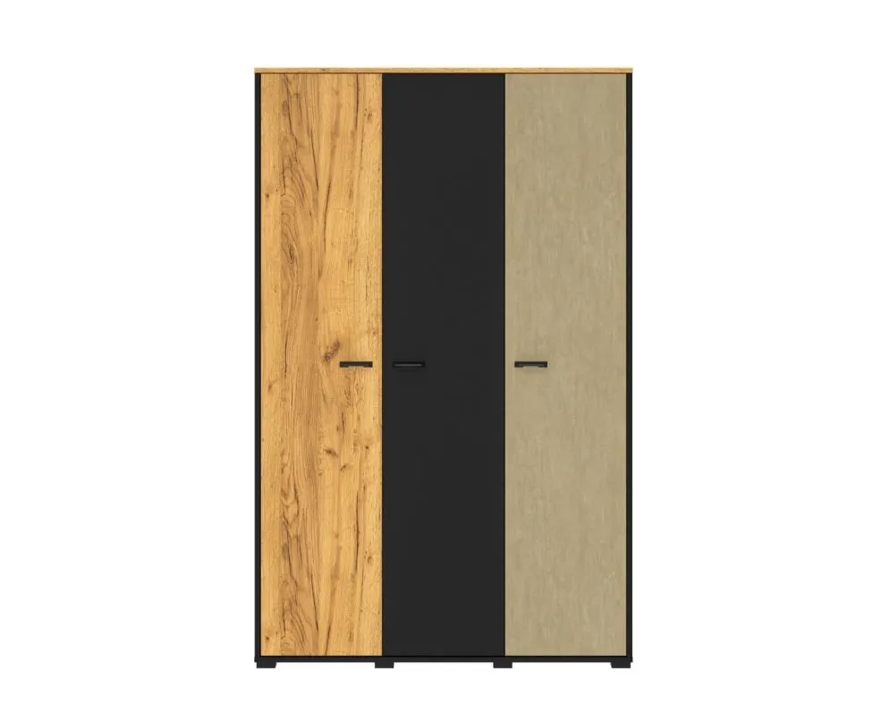 Szafa COLT 01 3D dąb złoty craft/czarna I sklep meblowy MIRAT. styl LOFT kolekcja COLT