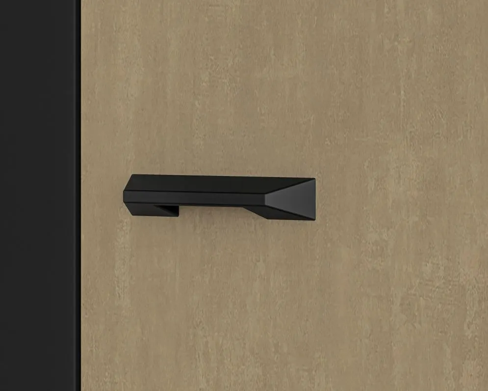 Szafa COLT 01 3D dąb złoty craft/czarna I sklep meblowy MIRAT. styl LOFT kolekcja COLT