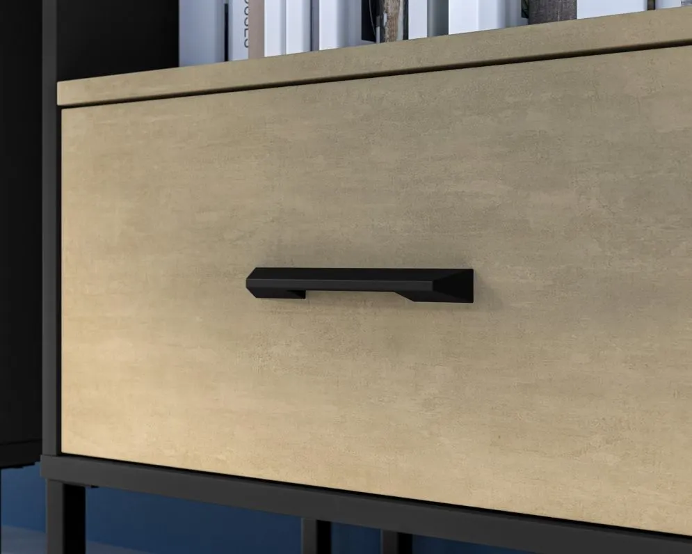 Regał COLT dąb złoty craft/czarny I sklep meblowy MIRAT. styl LOFT kolekcja COLT