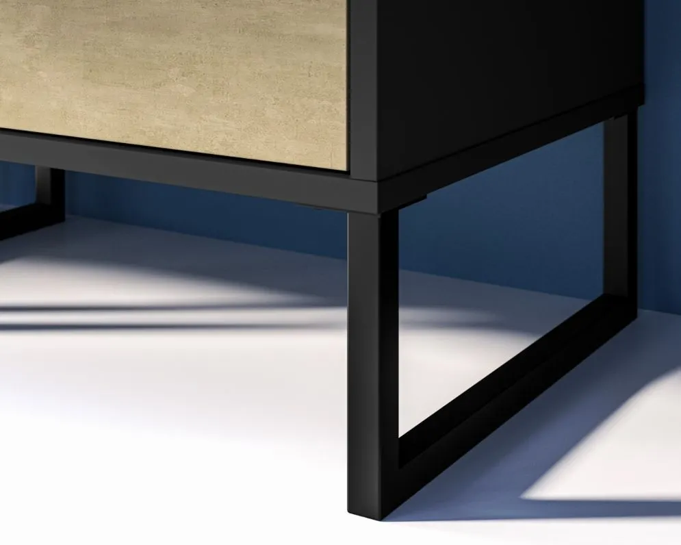 Regał COLT dąb złoty craft/czarny I sklep meblowy MIRAT. styl LOFT kolekcja COLT