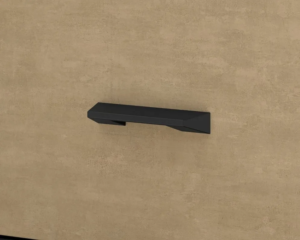 Komoda COLT 05 3S 90 dąb złoty craft/czarna I sklep meblowy MIRAT. styl LOFT kolekcja COLT