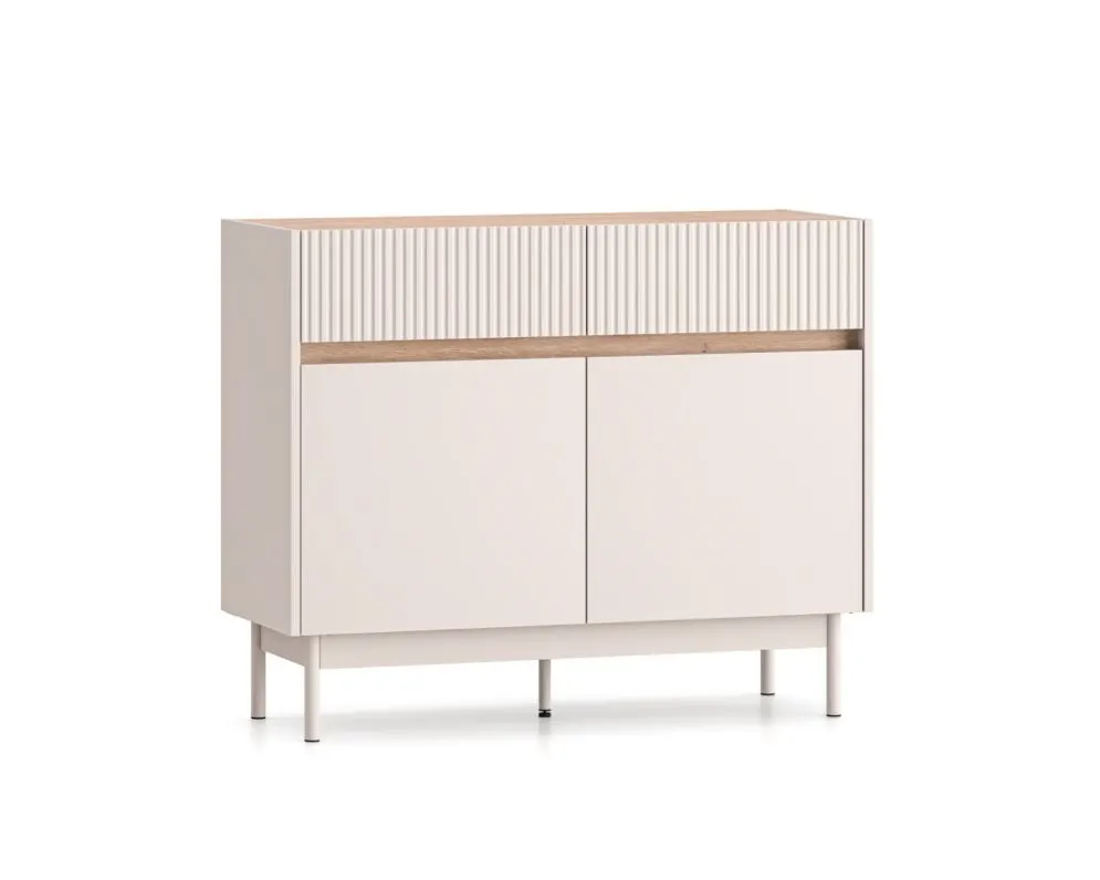 Komoda DUMI 06 2D2S 104 kaszmirowa/dąb cremona I sklep meblowy MIRAT. kolekcja DUMI