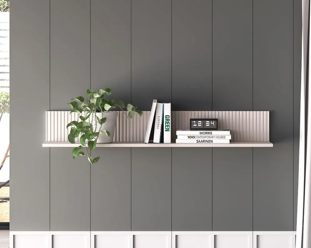 Półka DUMI kaszmirowa I sklep meblowy MIRAT. styl RYFLOWANY kolekcja DUMI