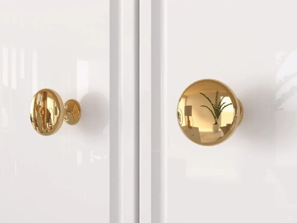 Szafa GALENA 2D biały połysk dwudrzwiowa do salonu I sklep meblowy MIRAT. styl GLAMOUR kolekcja GALENA