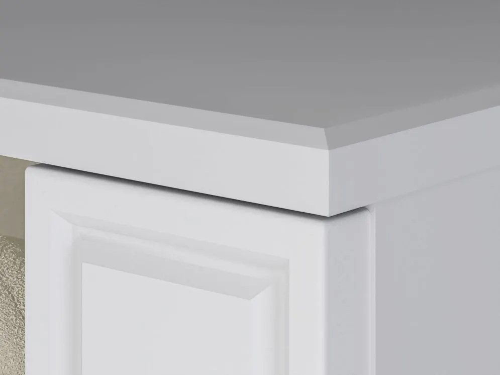 Witryna niska GALENA biały połysk z podświetleniem w stylu glamour I sklep meblowy MIRAT. styl GLAMOUR kolekcja GALENA