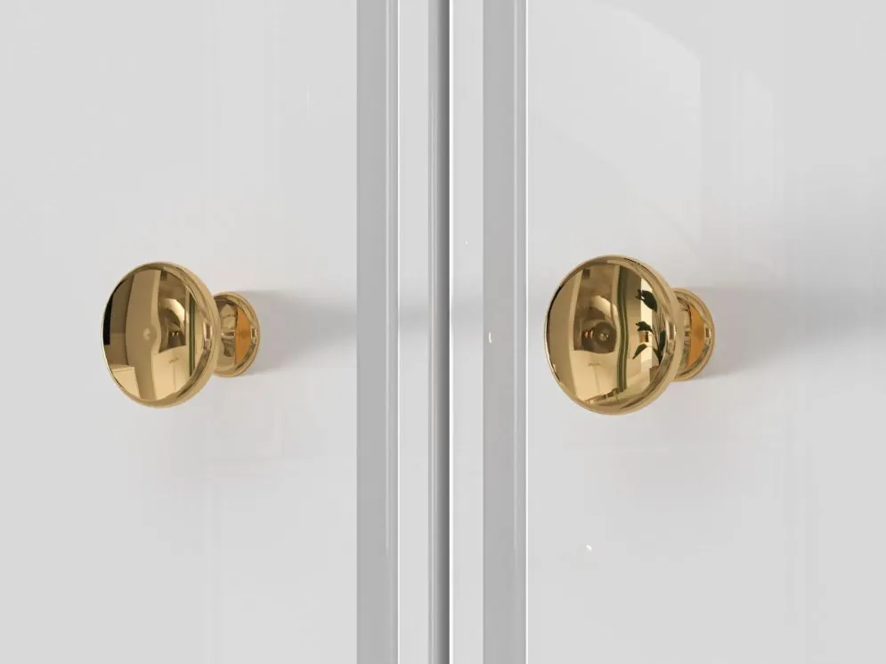 Komoda GALENA 2D3S biały połysk trzyszufladowa do sypialni I sklep meblowy MIRAT. styl GLAMOUR kolekcja GALENA