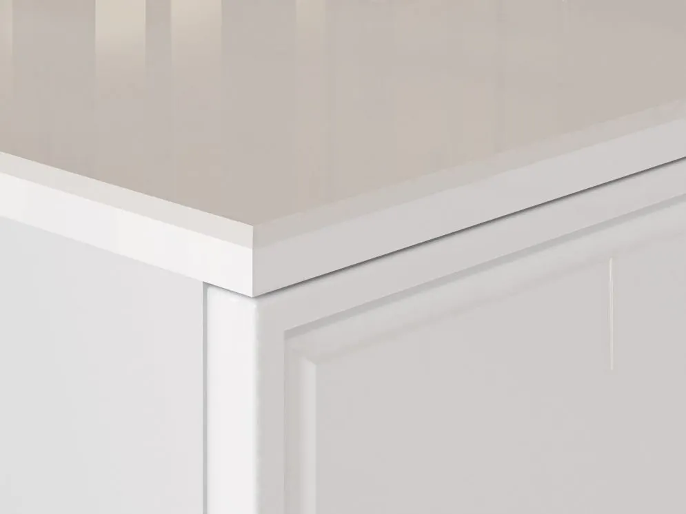 Komoda GALENA 1D3S biały połysk elegancka w stylu glamour I sklep meblowy MIRAT. styl GLAMOUR kolekcja GALENA