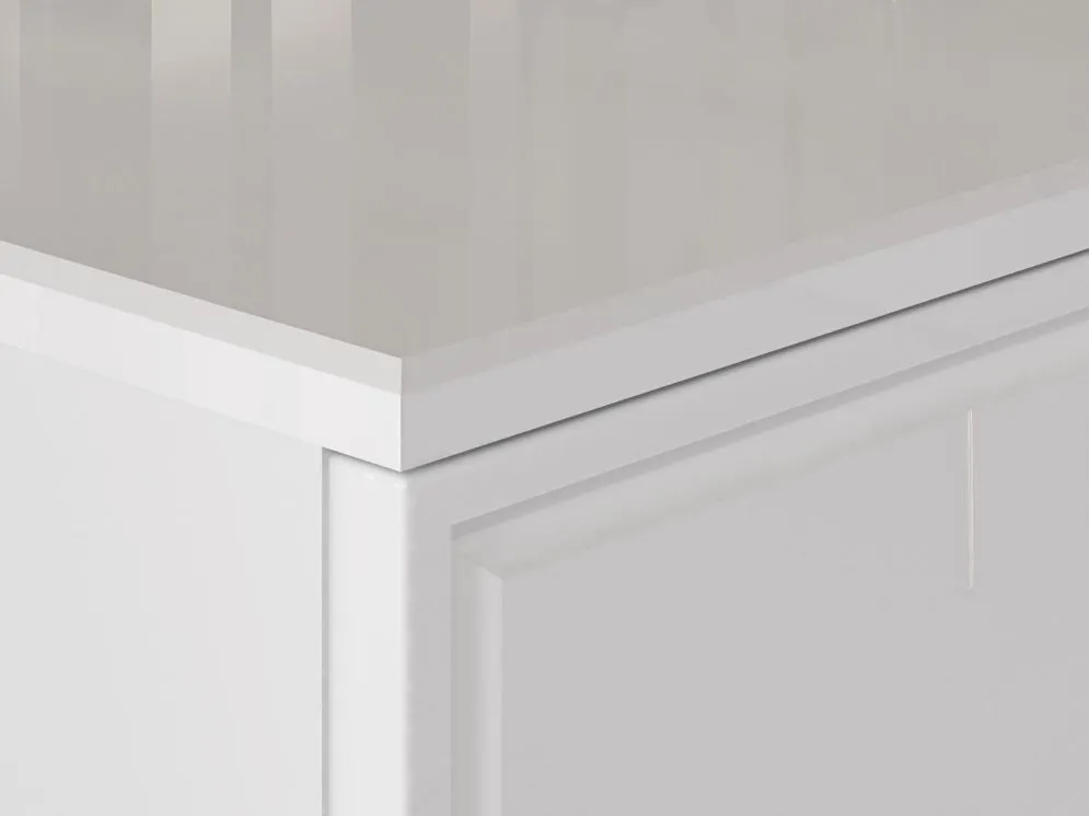 Szafka RTV GALENA 160 biały połysk pod telewizor w stylu glamour I sklep meblowy MIRAT. styl GLAMOUR kolekcja GALENA