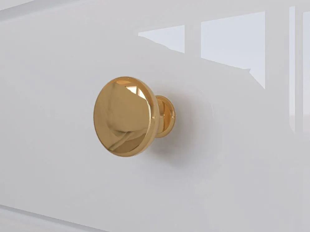 Szafka nocna GALENA biały połysk w stylu glamour do sypialni I sklep meblowy MIRAT. styl GLAMOUR kolekcja GALENA