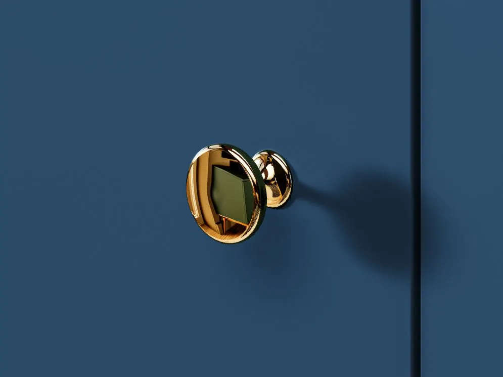 Komoda BLU 1D3S granatowa do salonu i sypialni I sklep meblowy MIRAT. styl GLAMOUR kolekcja BLU