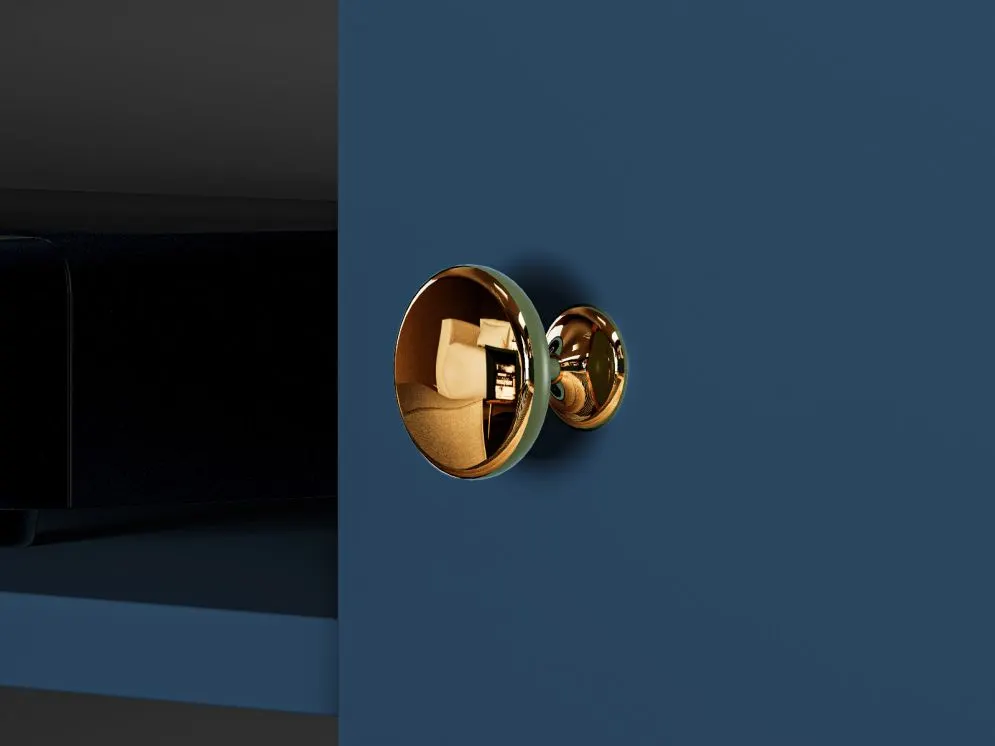 Szafka RTV BLU 160 granatowa w stylu glamour I sklep meblowy MIRAT. styl GLAMOUR kolekcja BLU