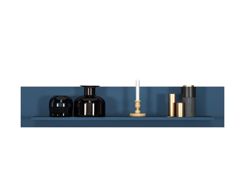 Półka BLU granatowa ścienna do salonu I sklep meblowy MIRAT. styl GLAMOUR kolekcja BLU