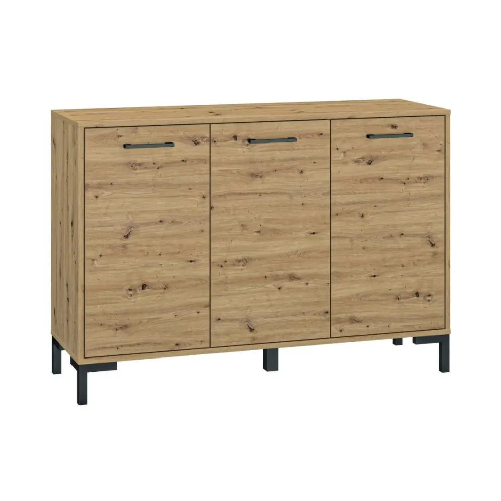 Komoda NIKOLA 3D dąb artisan do salonu I sklep meblowy MIRAT. styl LOFT kolekcja NIKOLA