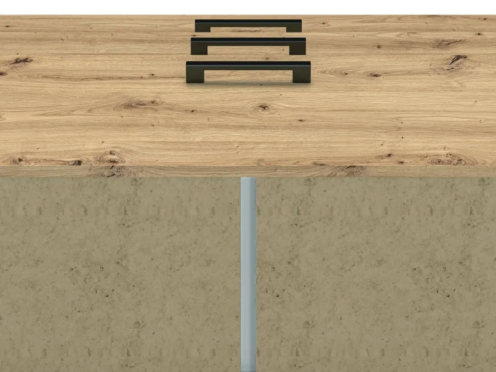 Komoda NIKOLA 2D3S dąb artisan do przedpokoju polskiej produkcji I sklep meblowy MIRAT. styl LOFT kolekcja NIKOLA