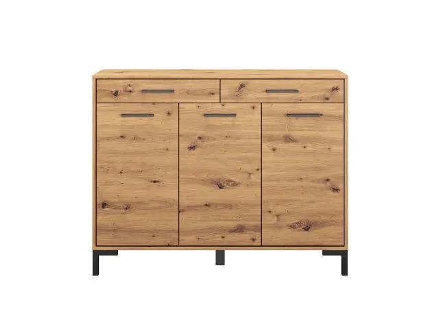 Komoda NIKOLA 2S3D dąb artisan do przedpokoju I sklep meblowy MIRAT. styl LOFT kolekcja NIKOLA