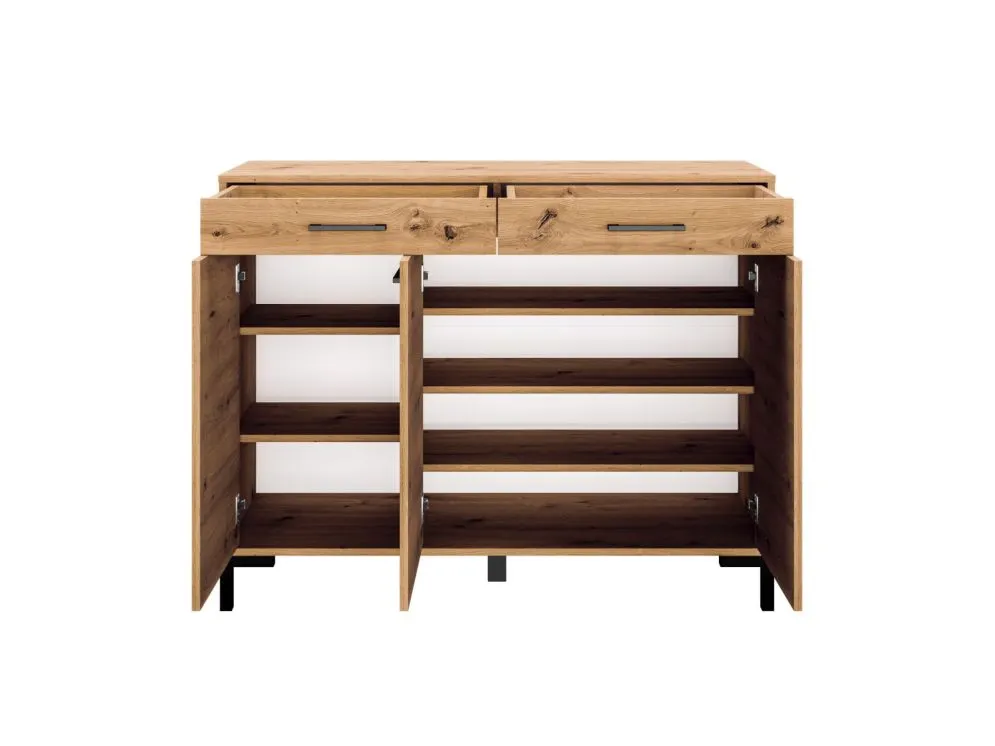 Komoda NIKOLA 2S3D dąb artisan do przedpokoju I sklep meblowy MIRAT. styl LOFT kolekcja NIKOLA