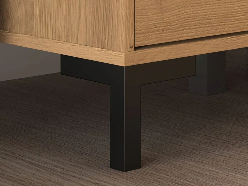 Szafa NIKOLA 2D dąb artisan dwudrzwiowa polskiej produkcji I sklep meblowy MIRAT. styl LOFT