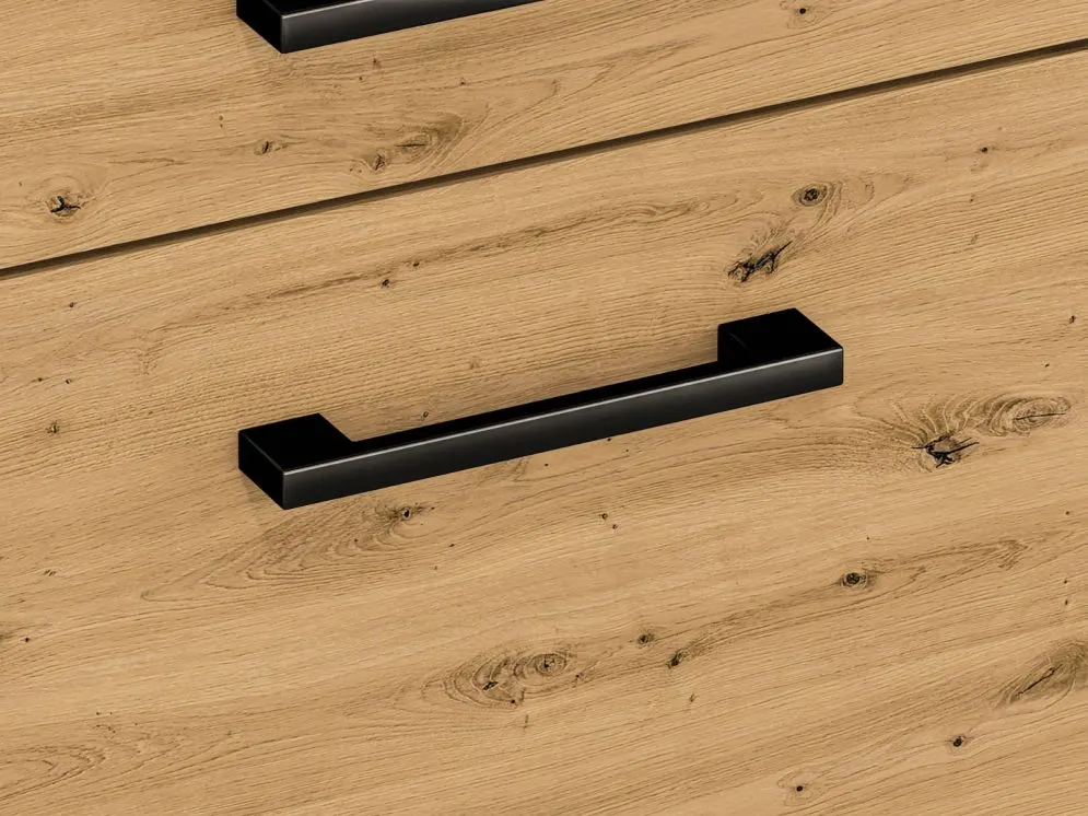 Witryna wysoka NIKOLA dąb artisan do salonu I sklep meblowy MIRAT. styl LOFT kolekcja NIKOLA