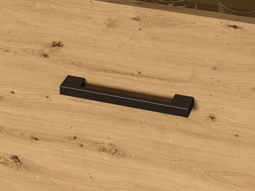 Witryna niska NIKOLA dąb artisan z otwartymi półkami I sklep meblowy MIRAT. styl LOFT kolekcja NIKOLA