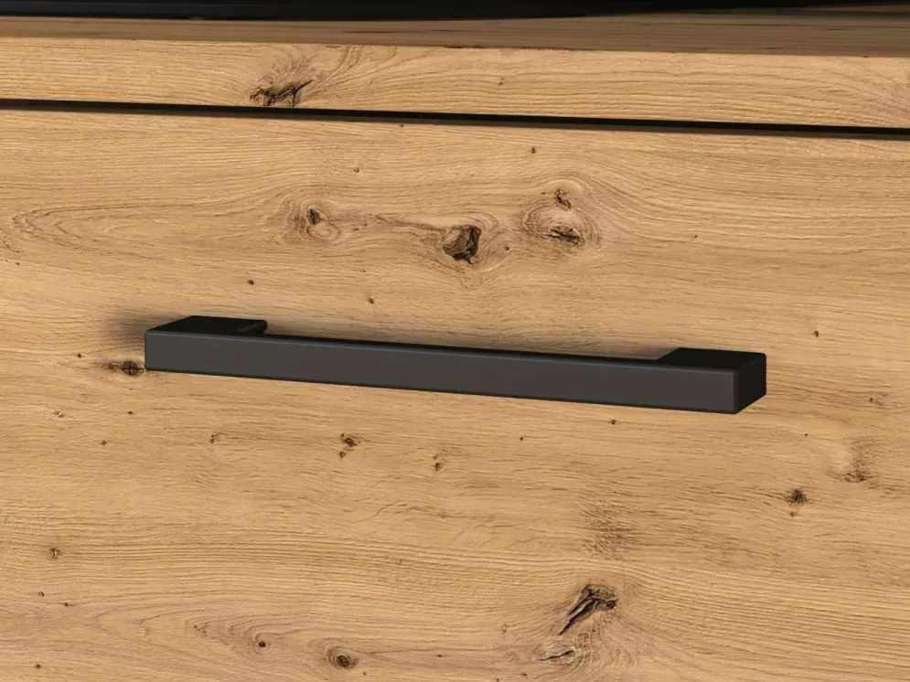 Szafka RTV NIKOLA dąb artisan w stylu loft I sklep meblowy MIRAT. styl LOFT