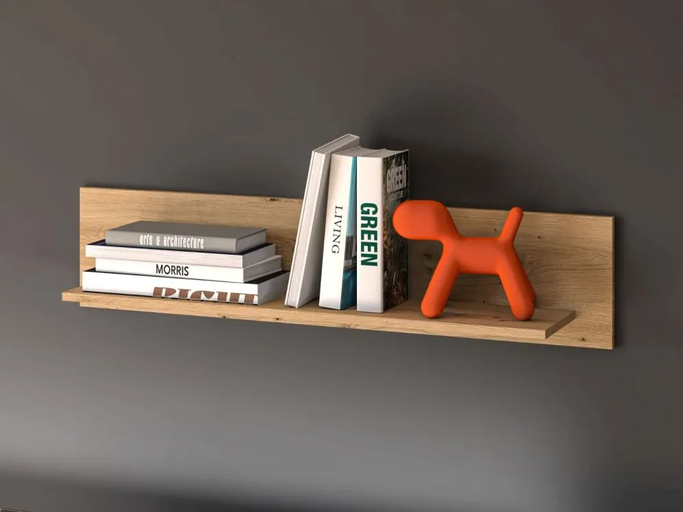 Półka NIKOLA dąb artisan ścienna do salonu I sklep meblowy MIRAT. styl LOFT kolekcja NIKOLA