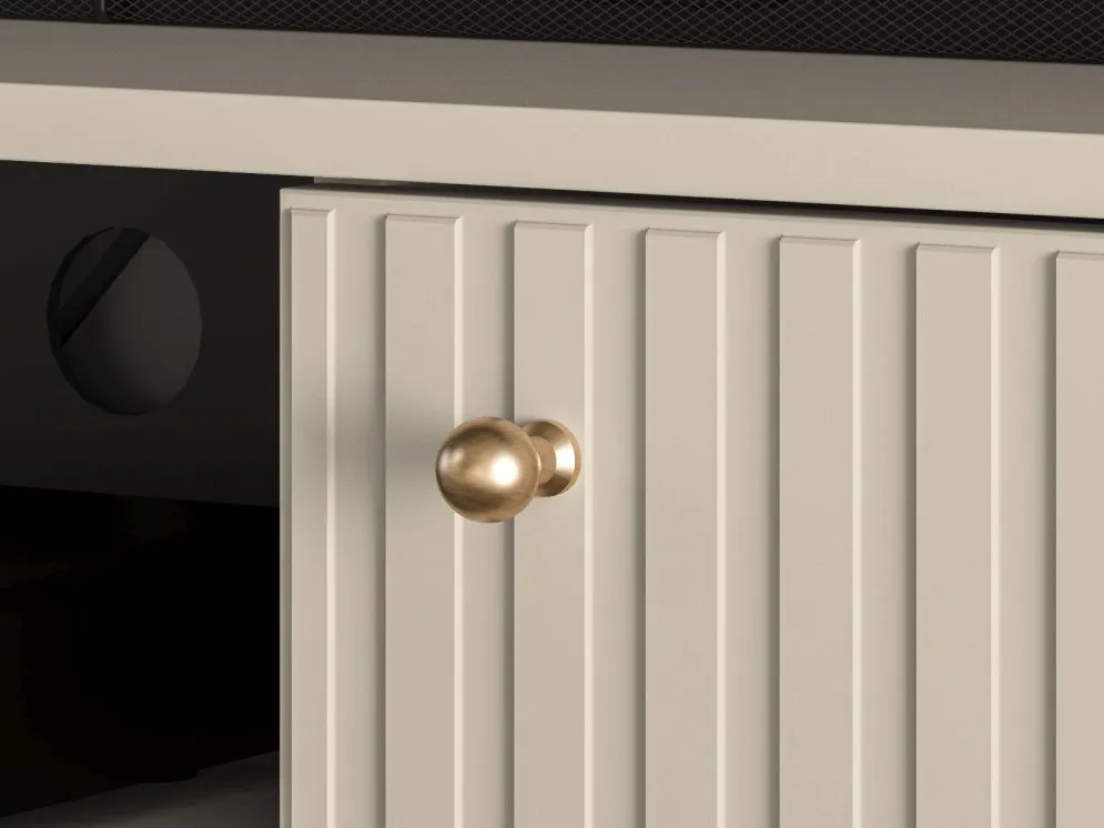 Szafka RTV ELLEN 160 kaszmir w stylu glamour I sklep meblowy MIRAT. styl GLAMOUR, RYFLOWANY kolekcja ELLEN