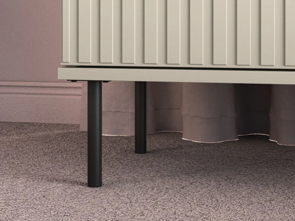 Szafka nocna ELLEN kaszmir z półką do sypialni I sklep meblowy MIRAT. styl GLAMOUR, RYFLOWANY kolekcja ELLEN