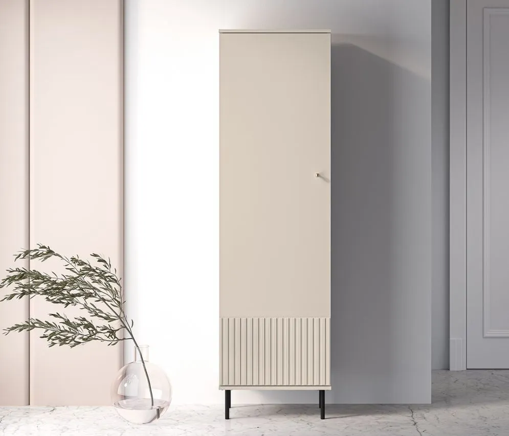 Szafa ELLEN 1D kaszmir w stylu glamour I sklep meblowy MIRAT. styl GLAMOUR, RYFLOWANY kolekcja ELLEN