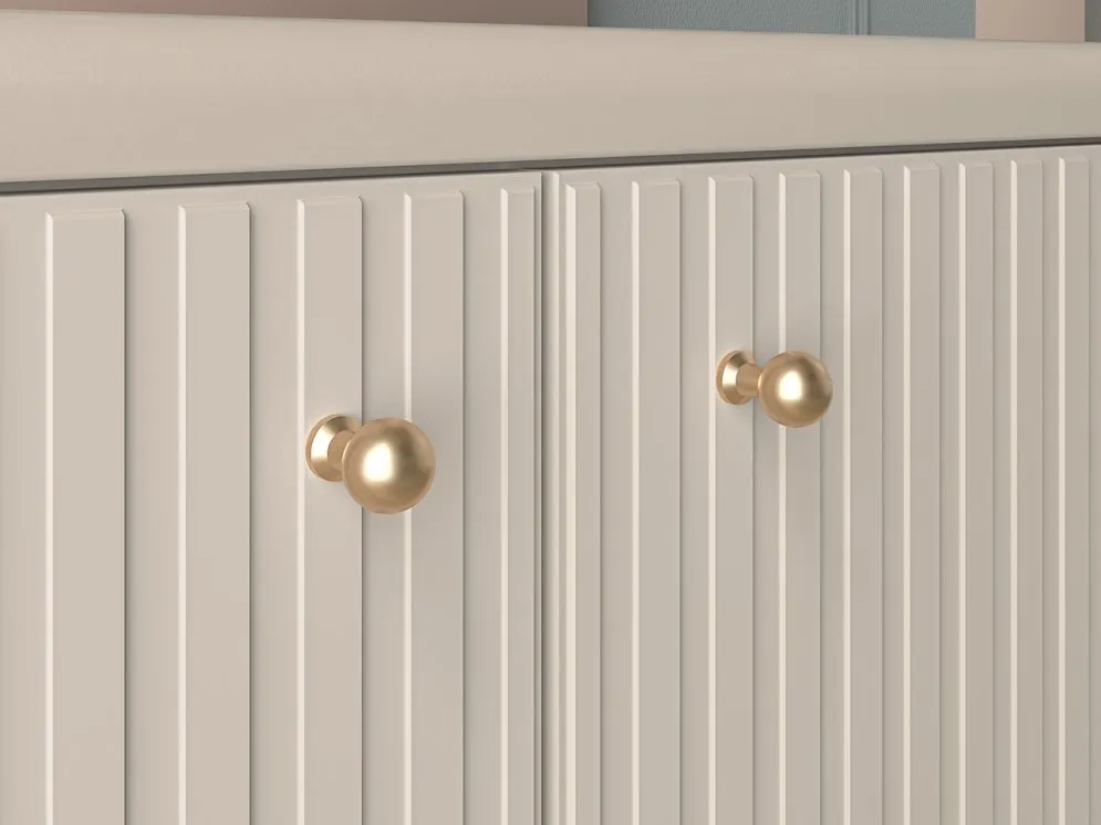 Szafka na buty z siedziskiem ELLEN 2D kaszmir nowoczesna I sklep meblowy MIRAT. styl GLAMOUR, RYFLOWANY kolekcja ELLEN