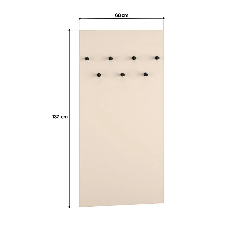 Wieszak do przedpokoju ELLEN 7G kaszmir/czarny wiszący I sklep meblowy MIRAT. kolekcja ELLEN