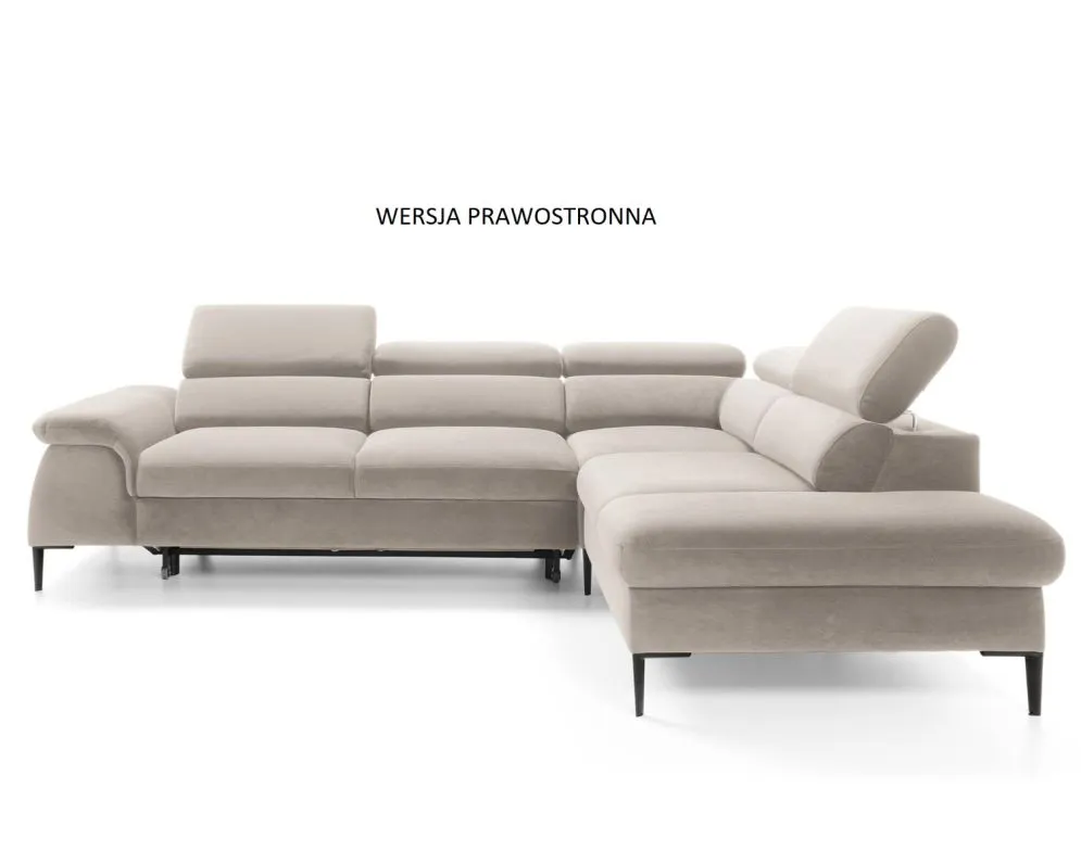 Narożnik z funkcją spania SIMON L jasny beżowy prawy/lewy I sklep meblowy MIRAT.