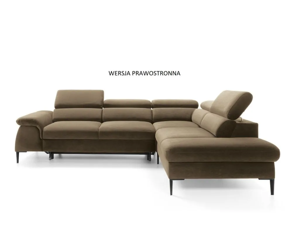 Narożnik z funkcją spania SIMON L oliwkowy prawy/lewy I sklep meblowy MIRAT.