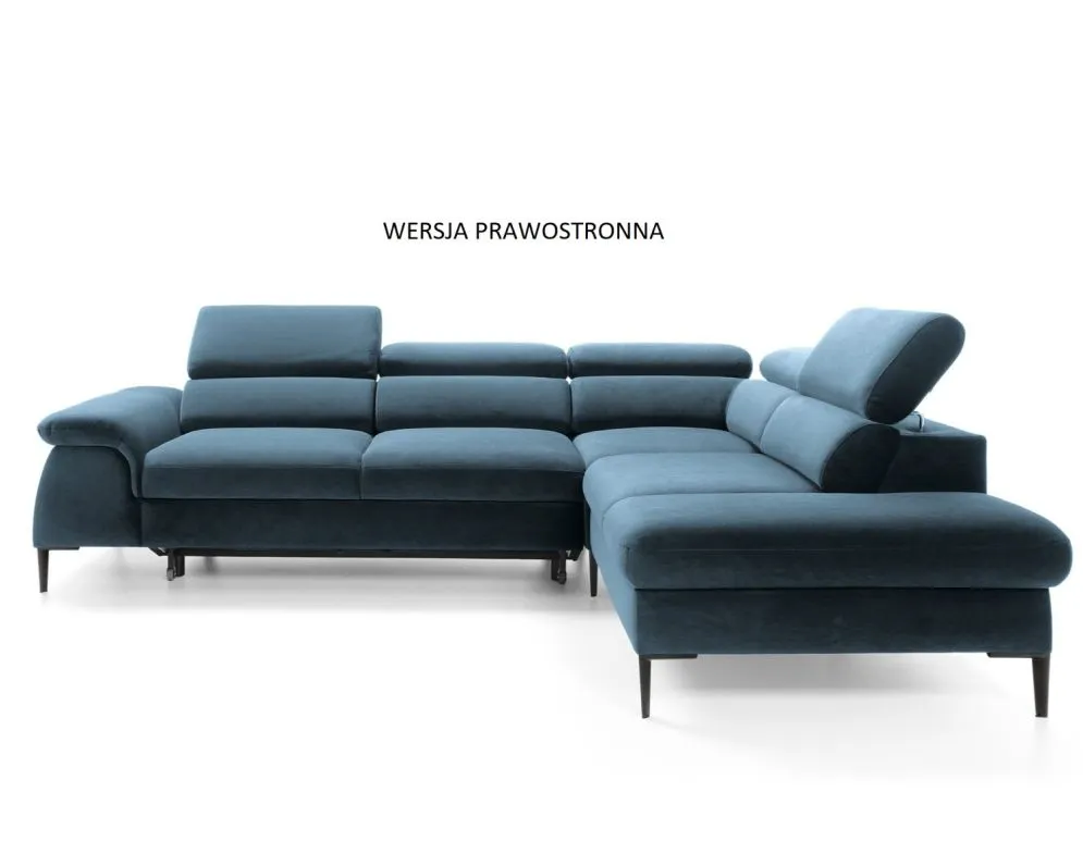 Narożnik z funkcją spania SIMON L granatowy prawy/lewy I sklep meblowy MIRAT.