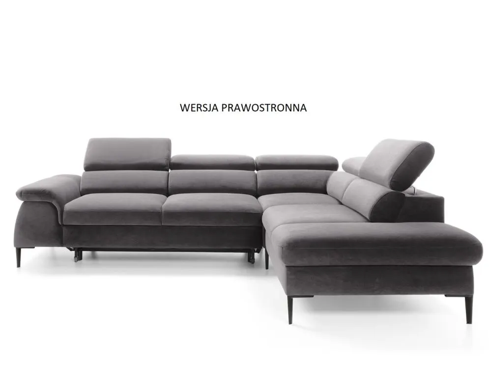 Narożnik z funkcją spania SIMON L ciemny szary prawy/lewy I sklep meblowy MIRAT.