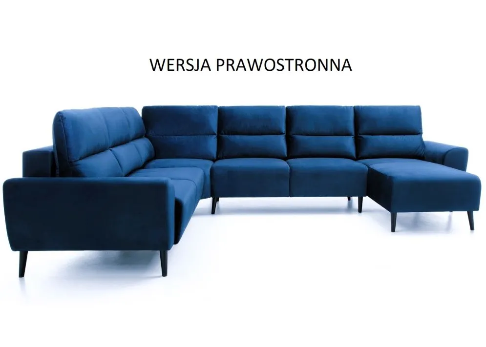 Narożnik z funkcją spania LAURA U2 granatowy prawy/lewy I sklep meblowy MIRAT.