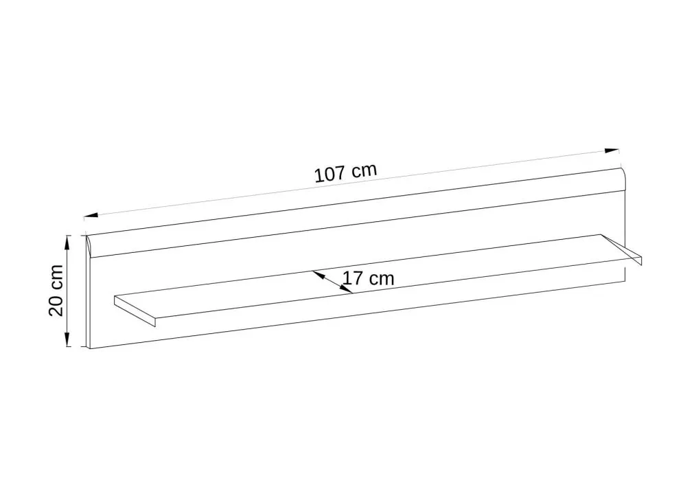 Półka VIVIERA 107 dąb/biała do salonu | MIRAT. w stylu  kolekcja VIVIERA