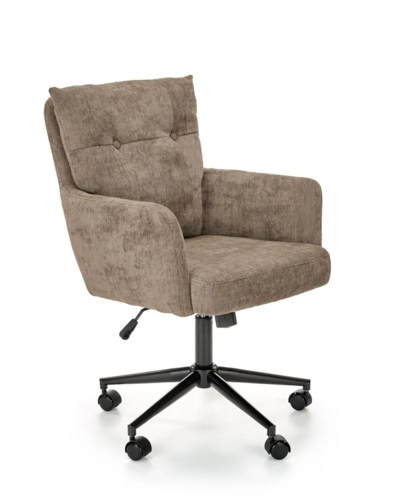 Fotel biurowy FLORES jasnobrązowy z podłokietnikami | MIRAT.