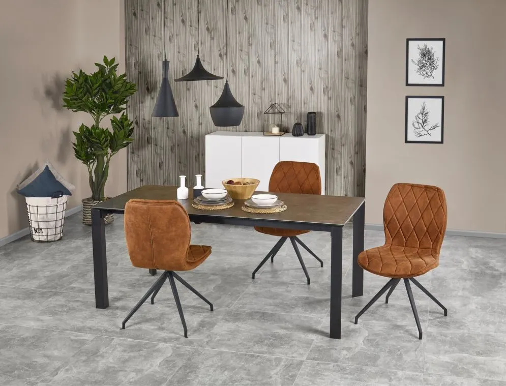 Krzesło tapicerowane K237 brązowe nowoczesne | MIRAT.