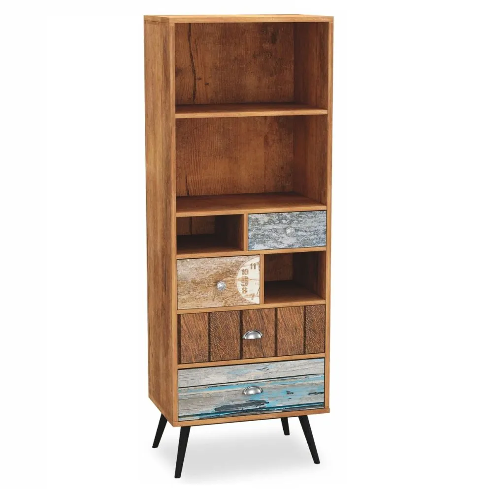 Regał MEZO REG-1 na książki HALMAR | MIRAT. styl VINTAGE kolekcja MEZO