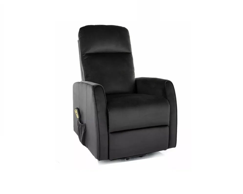 Fotel rozkładany LETO VELVET czarny I sklep meblowy MIRAT.