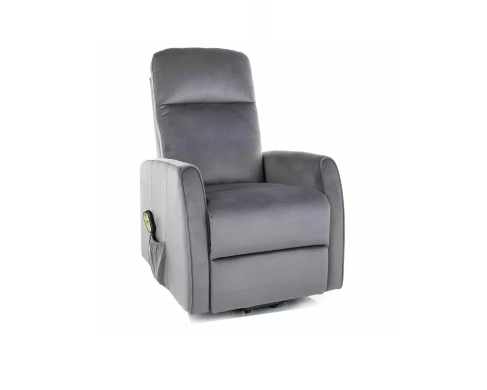 Fotel rozkładany LETO VELVET szary I sklep meblowy MIRAT. styl KLASYCZNY