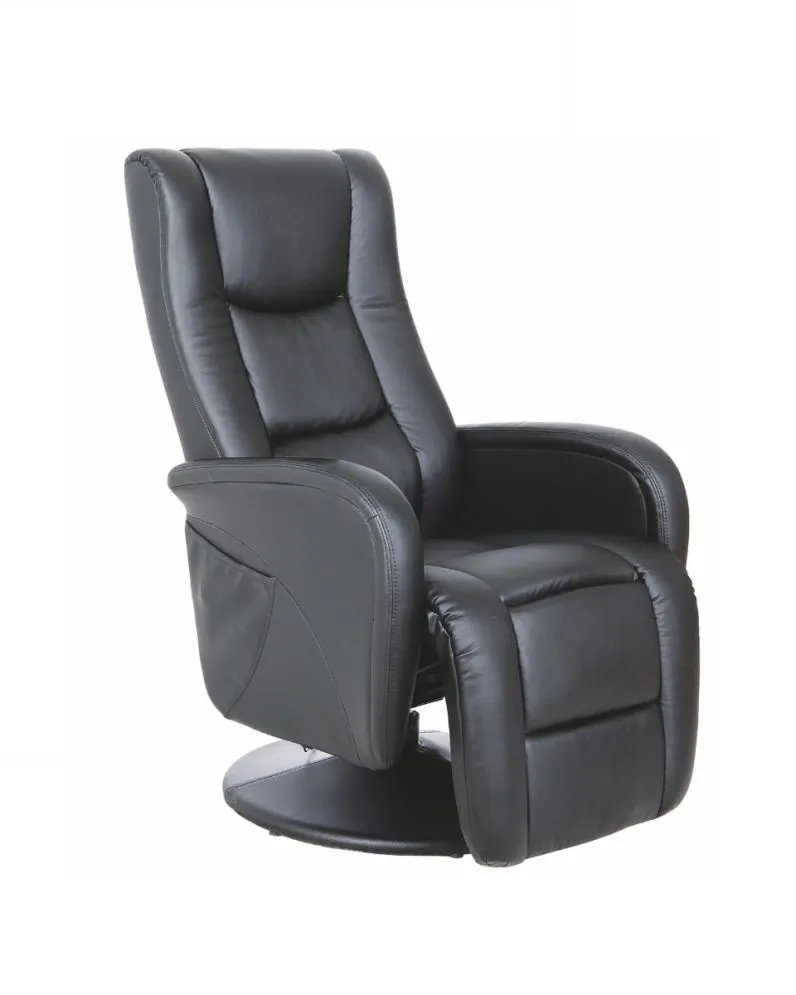 Fotel PULSAR czarny rozkładany z podnóżkiem I sklep meblowy MIRAT.